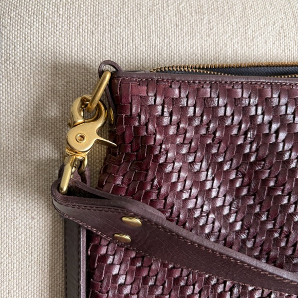 Clare V Burgundy Moyen Crossbody Bag Plum - Picture 9 of 14